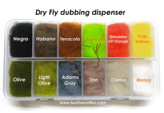 Dubb Dry Fly Dispenser 12 Colores Feathers N Flies - tienda online