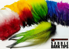 Strung Saddle Plumas Gallo Black Tips - Feathers N Flies - comprar online
