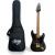 Guitarra Strato Seven Sgt-270 Preta Traste Inox com Bag