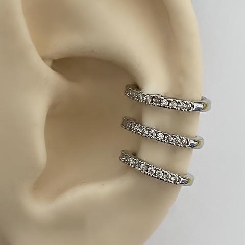 Piercing Fake 3 Fios Zircônia - comprar online
