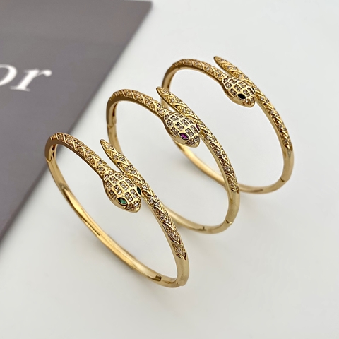 Bracelete Cobra Zircônia - comprar online