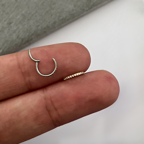 Piercing Argola Segmentada Zircônia 6x0.8mm