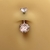 Piercing Umbigo Cristal Rosa