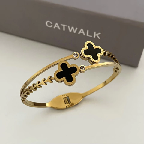 Bracelete Trevo Ramo | Aço Inox - comprar online