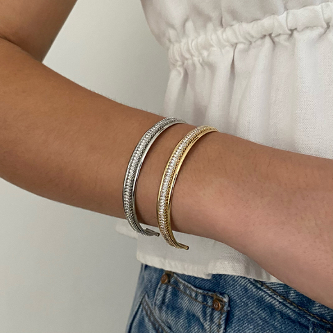 Bracelete Riviera Baguete Cristal - comprar online