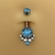 Piercing Umbigo Titânio Blues & Cristals - comprar online