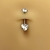 Piercing Umbigo Coração Cristal P