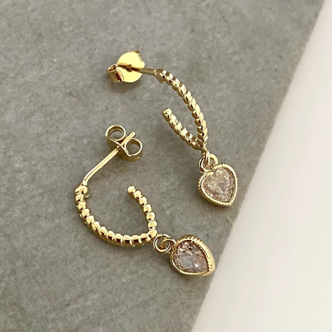 Brinco Argola Bela Coração - comprar online