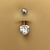 Piercing Umbigo Maxi Coração Zircônia - comprar online