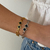 Bracelete Trevo Preto | Aço Inox