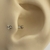 Piercing Reto Dupla Zircônia P 8mm - comprar online
