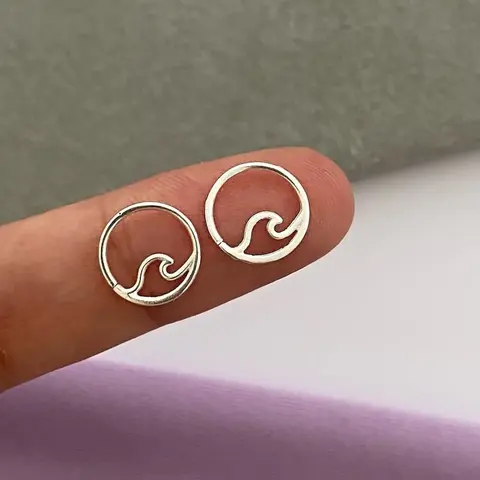 Piercing Argola Torção Onda Prata 925