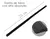Kit c/05 varetas black fibra 25 cm