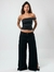 Calça Pantalona Jeans Black Fendas - comprar online