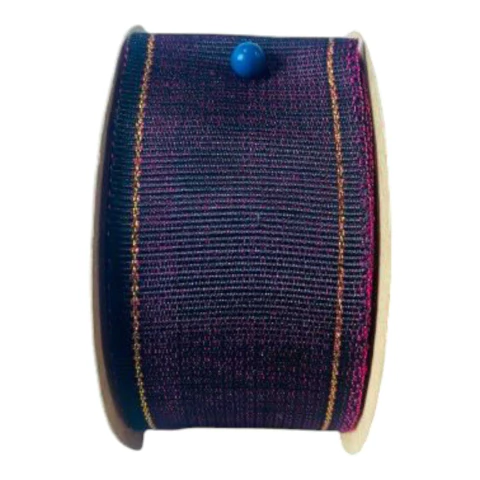 Fita de Gorgurão Premium Lisa com Borda de Lurex com Textura 38mm (Nº09) - 10 metros - 25 - comprar online