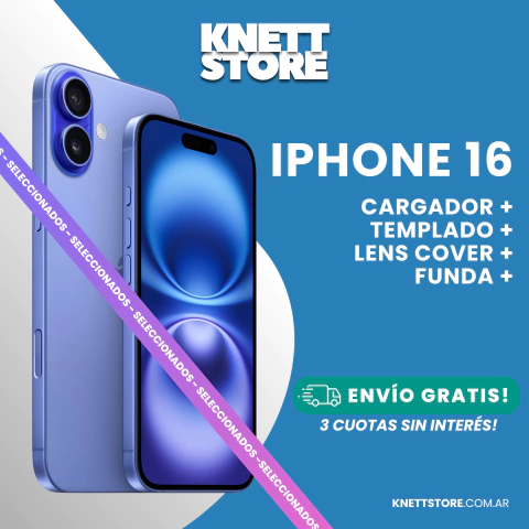 Usado - Iphone 16 128Gb Ultramarine 100% BAT + Cargador + Protectores completos marca Ringke - comprar online