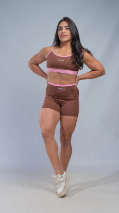 Conjunto Sophia - marrom /rosa