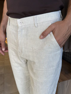 Calça 100% Linho - Natural
