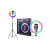 Aro de Luz Led 30cm Colores RGB + Tripode Altura Min 26cm Altura Máx 1.25m