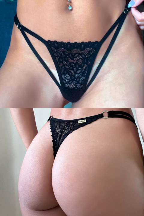 Calcinha Strappy Fio Duplo em Renda Eterna - Sensualle Lingerie - comprar online