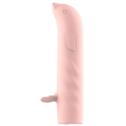 Vibrador Ponto G em Forma de Golfinho Recarregável com 12 Modos de Vibração - Tina