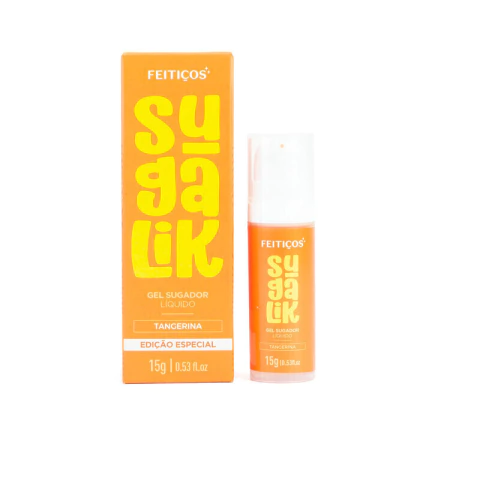 Gel Sugador Líquido com Sensação de Pulsação e Refrescância Tangerina 15g - Sugalik Feitiços Aromáticos - comprar online