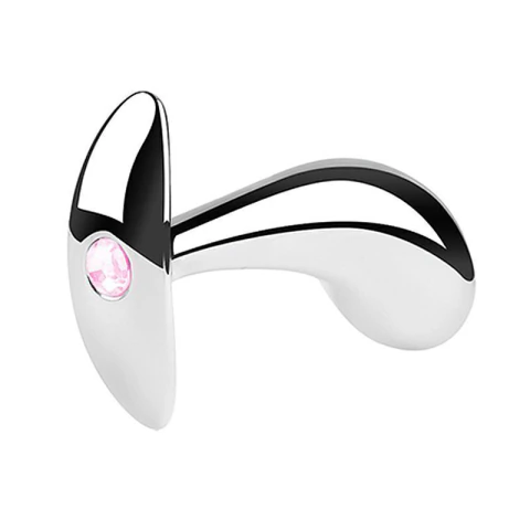 Plug Anal Curvo em Aço Inoxidável Tamanho M para Próstata 9,7 x 2,7 cm - Sexy Import na internet