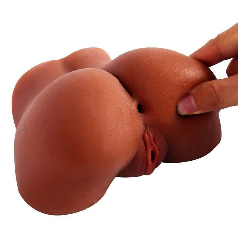 Masturbador Masculino Realístico Bumbum com Vagina e Ânus em Cyberskin 16 x 14 cm na internet