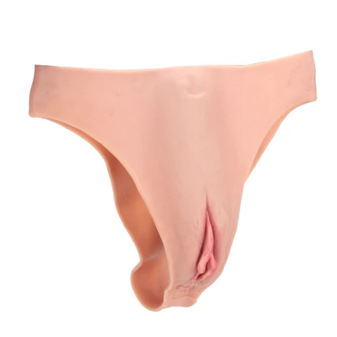 Cinta no Formato de Calcinha com Vagina Penetrável em Silicone, Realística, Texturizada e Resistente à Água