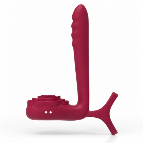 Vibrador Peniano Anel Companheiro com Anel Duplo, Controle Remoto e Recarregável 15 x 4,8 cm - Sexy Import