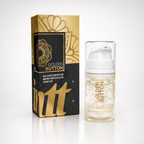 Gel Facilitador Para Sexo Anal com Micro Partículas de Ouro 23K, 17ml - Intt Golden Button By Castropil
