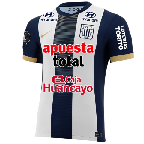 Camisa Alianza Lima I 25/26 - Com Patch Libertadores 2025 - Torcedor - Masculino - Azul e Branca