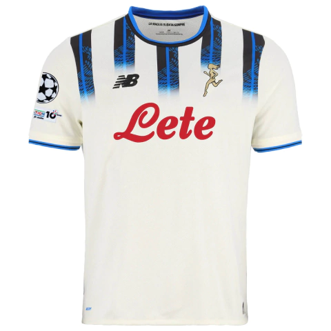 camisa atalanta 25/26 champions league reserva, camisa atalanta branca patch champions, camisa torcedor atalanta 2025 champions league, camisa oficial atalanta new balance patch ucl, camisa branca atalanta com escudo deusa dourada, camisa atalanta 25/26 c