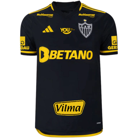 Camisa Atlético Mineiro Third 23/24 - Com Patrocinio - Torcedor - Masculino - Preta
