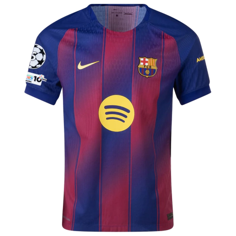 Camisa Barcelona I 25/26 - Com Patch Champions League - Torcedor - Masculino - Vermelha e Azul - comprar online