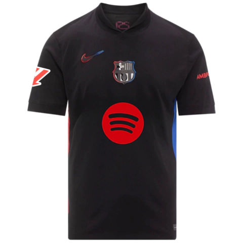 Camisa Barcelona II 24/25 - Com Patch La Liga - Torcedor - Masculino - Preto