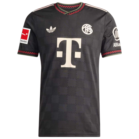 camisa bayern munchen 25/26 com patch, camisa terceira bayern munich preta 2025, camisa bayern munich patch bundesliga, camisa bayern torcedor preta 25/26, camisa oficial bayern munchen com patch, camisa retrô bayern trefoil adidas, camisa bayern xadrez j