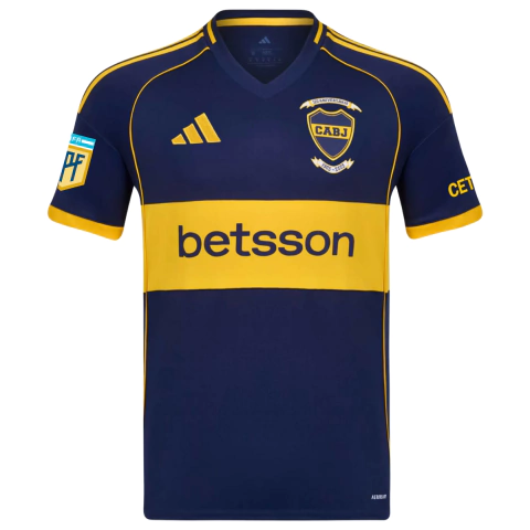 camisa boca juniors 25/26 campeonato argentino, camisa titular boca juniors patch argentino, camisa boca juniors azul marinho 2025, camisa oficial boca juniors 2025 torcedor, camisa azul boca patch liga argentina, camisa adidas boca juniors 25/26 patch, c