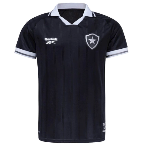 camisa botafogo 25/26 sem patrocínio, camisa preta botafogo torcedor 2025, camisa reserva botafogo reebok sem patrocinio, camisa retrô botafogo anos 90 sem estampa, camisa oficial botafogo sem patrocínio 2025 2026, camisa botafogo bfr reebok preta 25/26, 