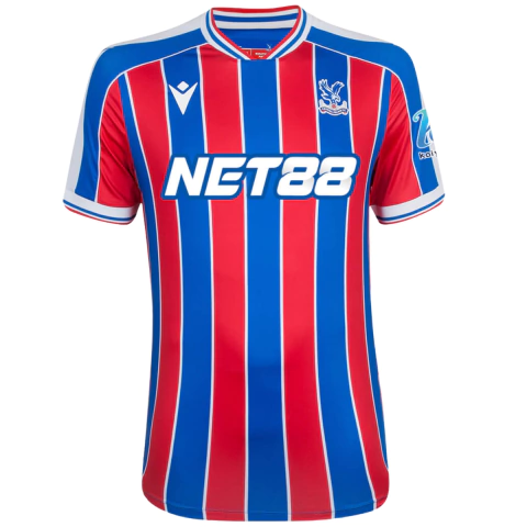camisa crystal palace 25/26, camisa crystal palace azul e vermelha, crystal palace home kit 2025, camisa crystal palace torcedor 2025, camisa titular crystal palace masculina, uniforme crystal palace 2025 macron, crystal palace football shirt 25/26, camis