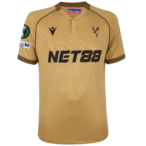 Camisa Crystal Palace II 25/26 - Com Patch Conference League - Torcedor - Masculino - Dourada - comprar online