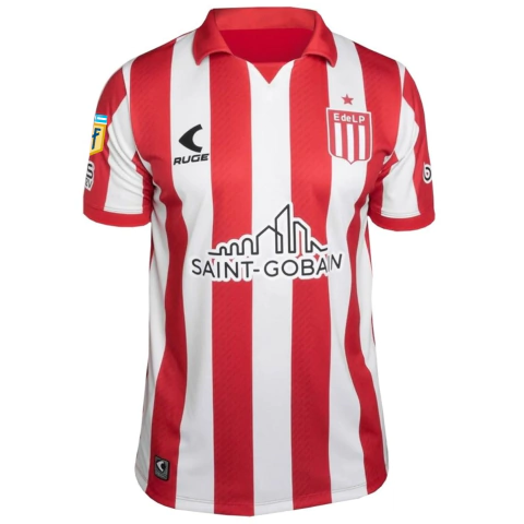 Camisa Estudiantes La Plata I 25/26 - Com Patch Campeonato Argentino - Torcedor - Masculino - Vermelha e Branca - comprar online