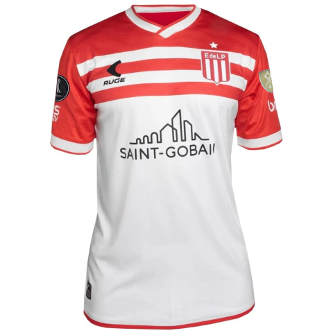 Camisa Estudiantes La Plata II 25/26 - Com Patch Libertadores 2025 - Torcedor - Masculino - Branca
