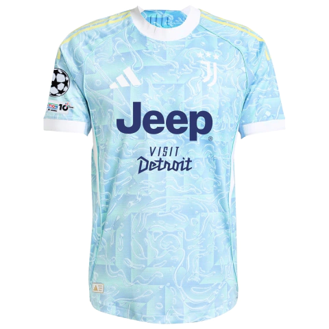 camisa juventus champions league 25/26, camisa juventus azul com patch champions, camisa juventus 2025 azul claro torcedor, camisa juventus patch ucl oficial, uniforme reserva juventus champions league, camisa juventus adidas azul claro 2025, camisa juve 