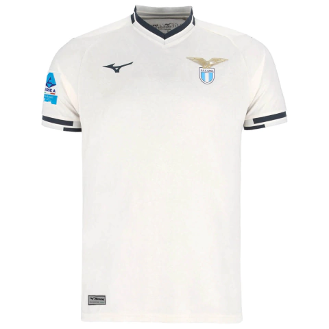 camisa lazio 25/26 patch serie a, camisa reserva lazio 2025 branca, camisa off white lazio mizuno, camisa torcedor lazio masculina, camisa mizuno lazio 2025, uniforme away lazio serie a, camisa padrão geométrico lazio, camisa gola V lazio branca, camisa o