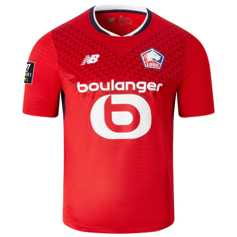 Camisa Lille Home 24/25 Com Patch Ligue 1 - Torcedor - Masculino - Vermelha