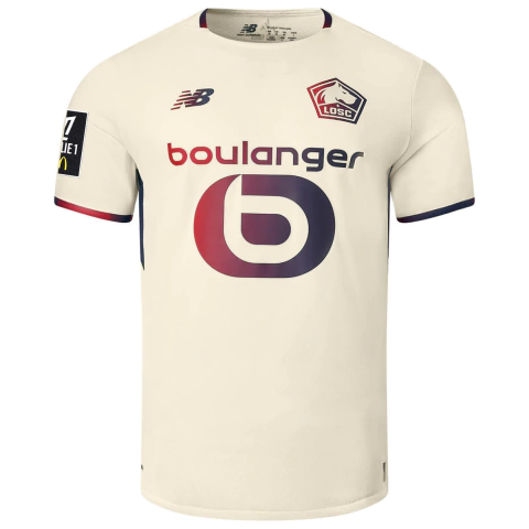 Camisa Lille II 25/26 - Com Patch Ligue 1 - Torcedor - Masculino - Beje - comprar online