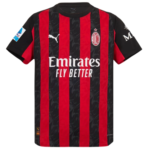 camisa milan 25/26 com patch serie a, camisa ac milan oficial 2025, camisa preta e vermelha milan torcedor, camisa milan torcedor com patch, camisa listrada milan chamas, camisa milan puma serie a, camisa milan escudo vermelho branco, camisa milan patch c