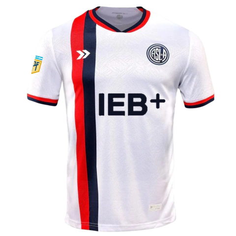 Camisa San Lorenzo II 25/26 - Com Patrocinio e Patch Campeonato Argentino - Torcedor - Masculino - Branca