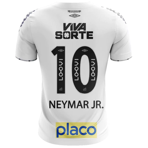 Camisa Santos I 24/25 - Com Patrocínio - * Neymar Jr. N°10 - Torcedor - Infantil - Branca - comprar online